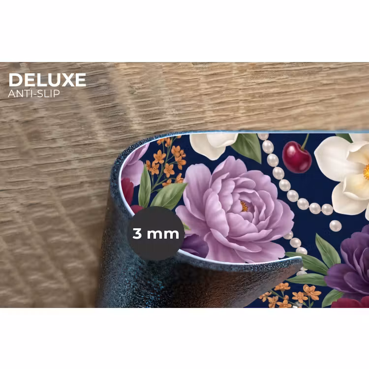 Placemat - 6 stuks - Bloemen - Parels - Decoratie - Modern - Blauw — 4