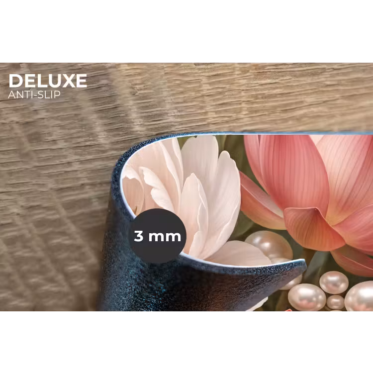 Placemat - 6 stuks - Bloemen - Parels - Elegant - Roze - Wit — 4