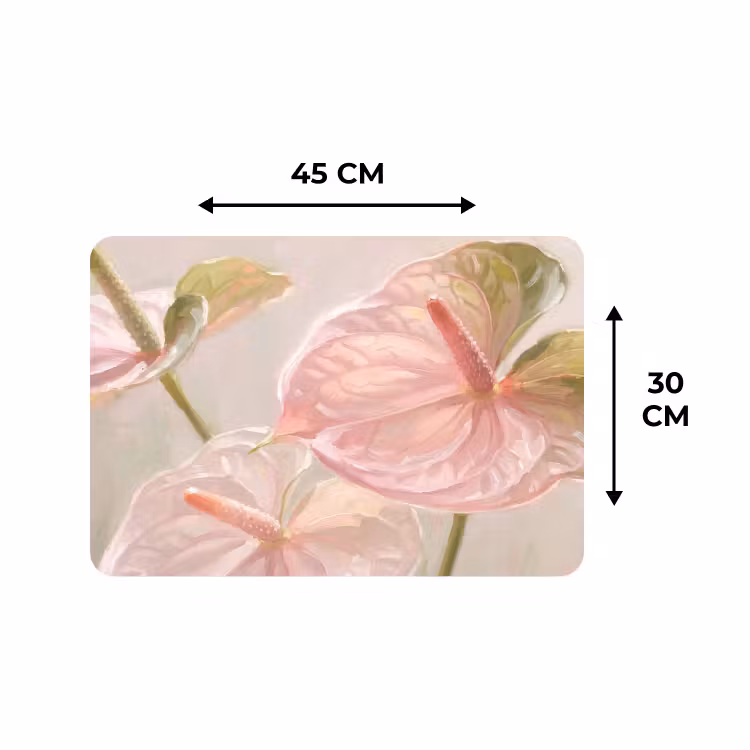 Placemat - 6 stuks - Bloemen - Pastel - Abstract - Natuur - Groen — 3