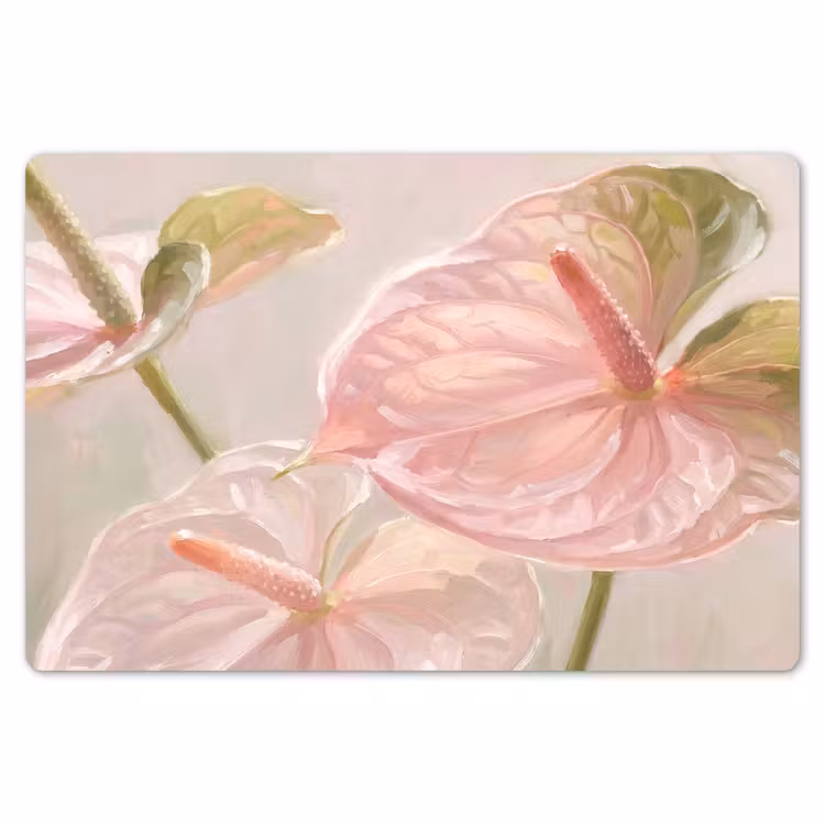 Placemat - 6 stuks - Bloemen - Pastel - Abstract - Natuur - Groen — 7