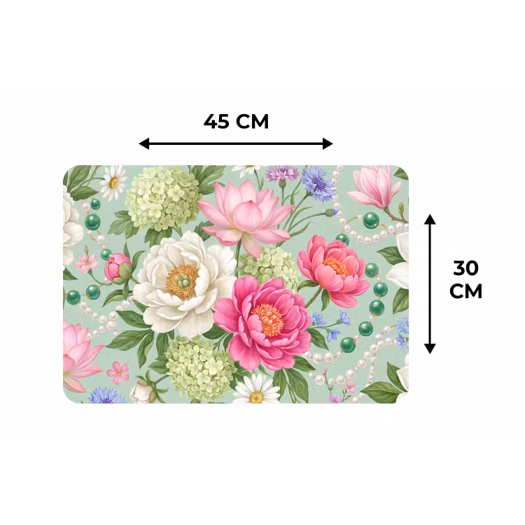 Placemat - 6 stuks - Bloemen - Patroon - Botanisch - Groen — 3