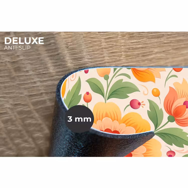 Placemat - 6 stuks - Bloemen - Patroon - Decoratief - Oranje — 4