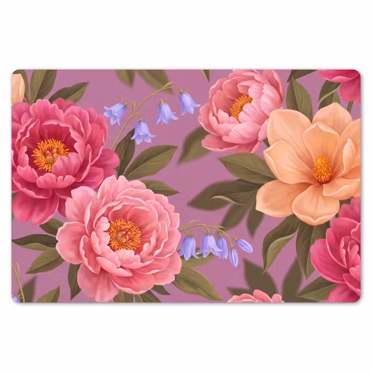 Placemat - 6 stuks - Bloemen - Patroon - Illustratie - Roze — 7