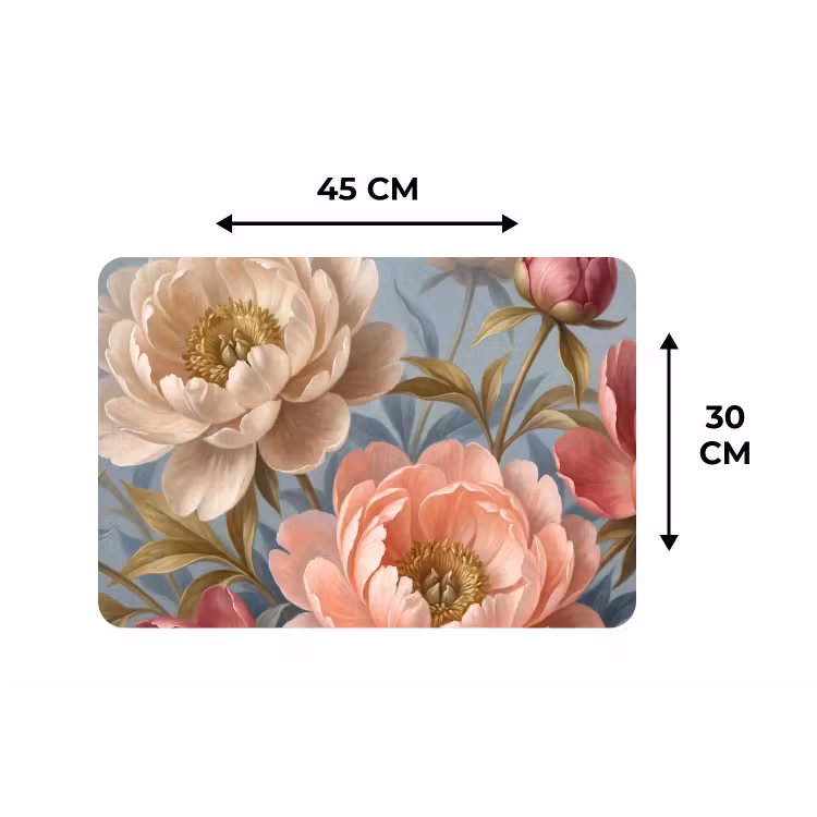 Placemat - 6 stuks - Bloemen - Roze - Beige - Modern - Natuur — 3
