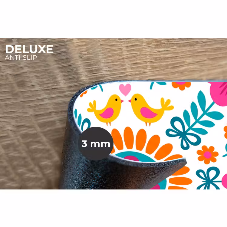 Placemat - 6 stuks - Bloemen - Vogel - Patroon - Kleurrijk - Modern — 4
