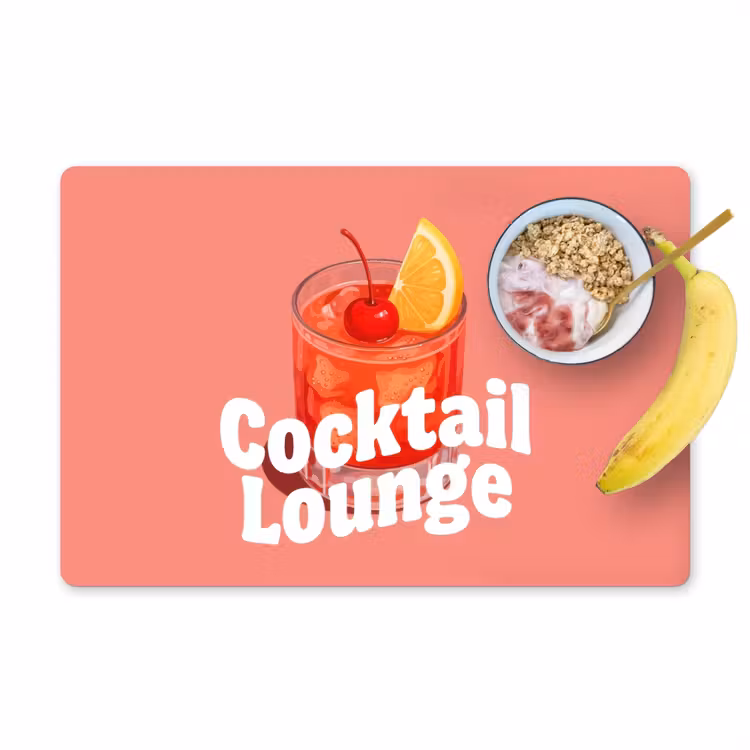 Placemat - 6 stuks - Cocktail Lounge - Glas - Koraal — 1