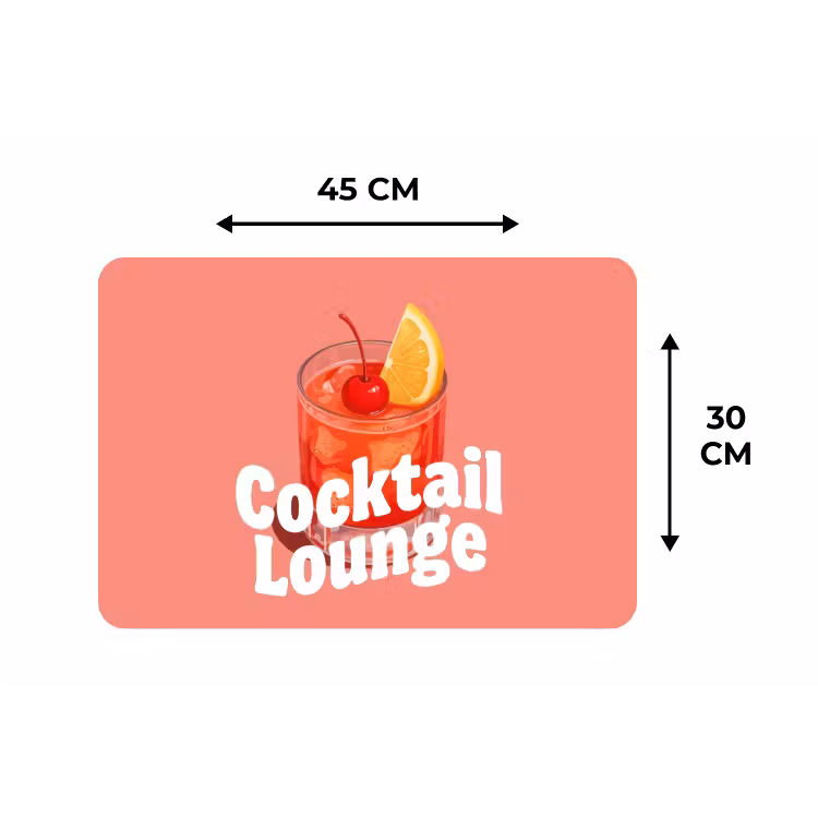 Placemat - 6 stuks - Cocktail Lounge - Glas - Koraal — 3