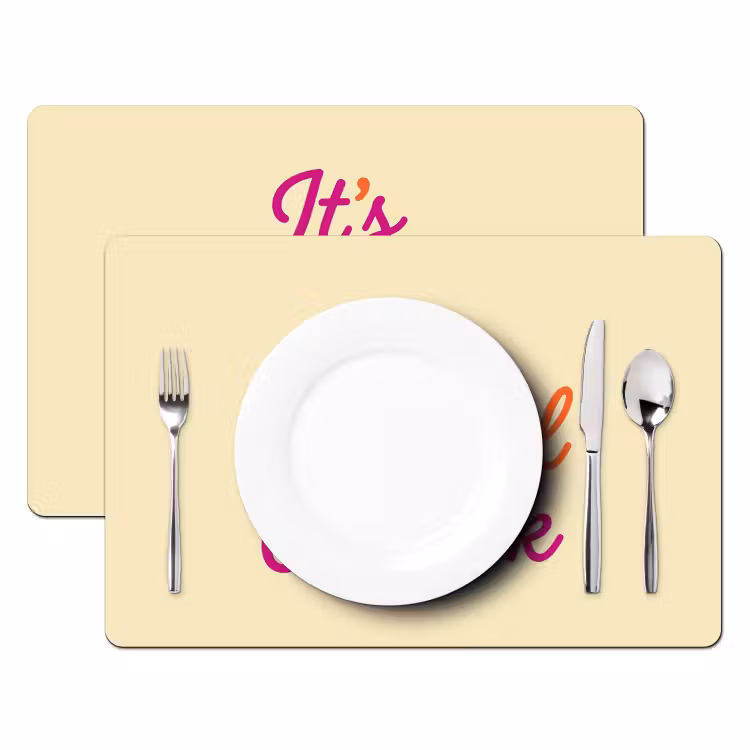 Placemat - 6 stuks - Cocktail O'Clock - Geel - Retro — 2