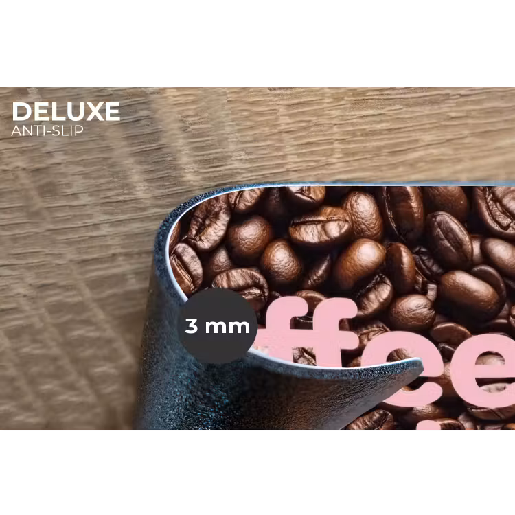Placemat - 6 stuks - Coffee First - Koffiebonen - Roze — 4