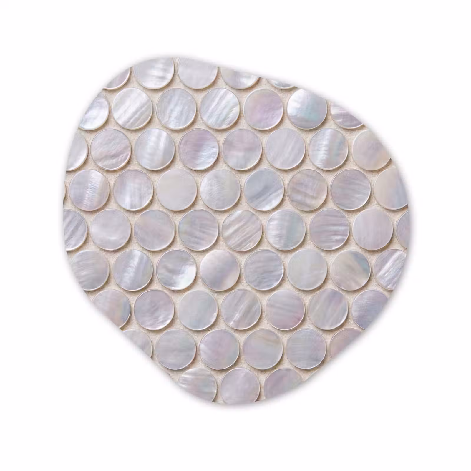 Organische vorm aluminium - Patroon - Cirkels - Abstract - Modern - Wit — 1