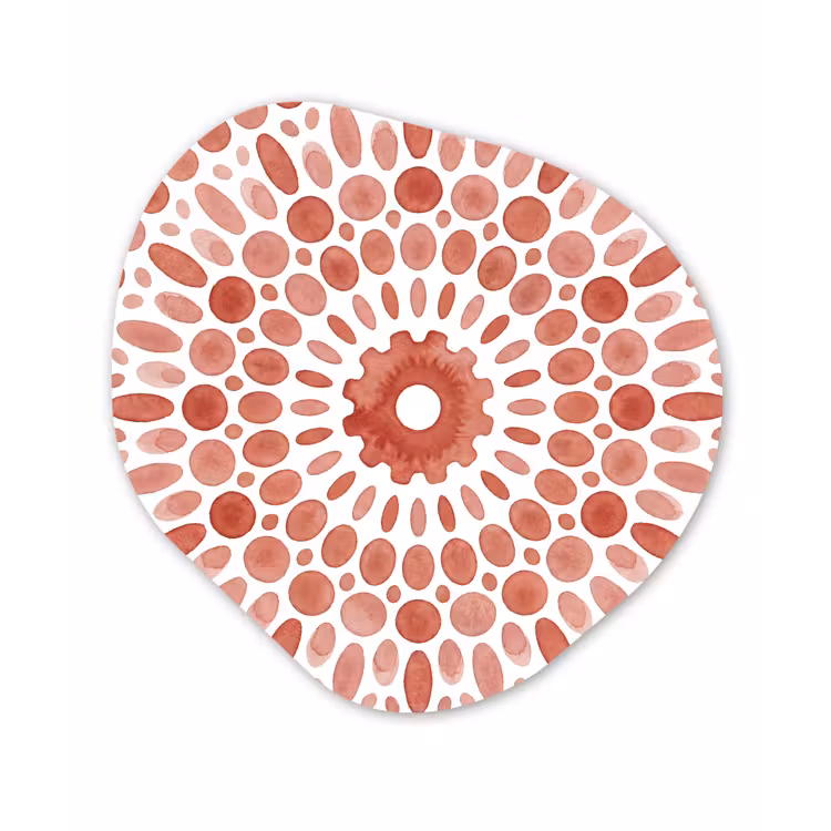 Organische vorm aluminium - Patroon - Cirkels - Abstract - Modern - Rood — 1