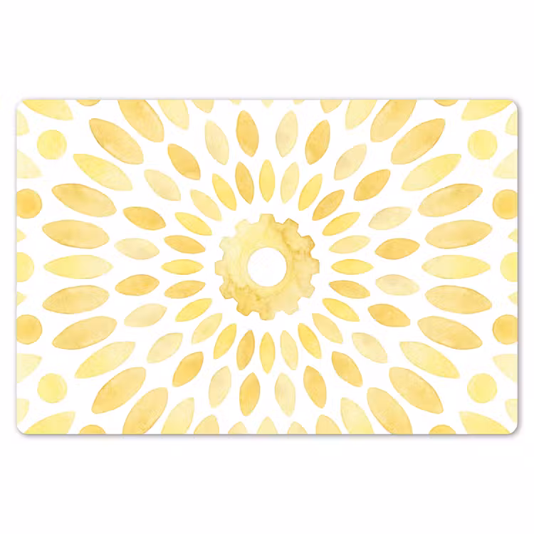 Placemat - 6 stuks - Abstract - Geometrisch - Stralend - Geel — 7