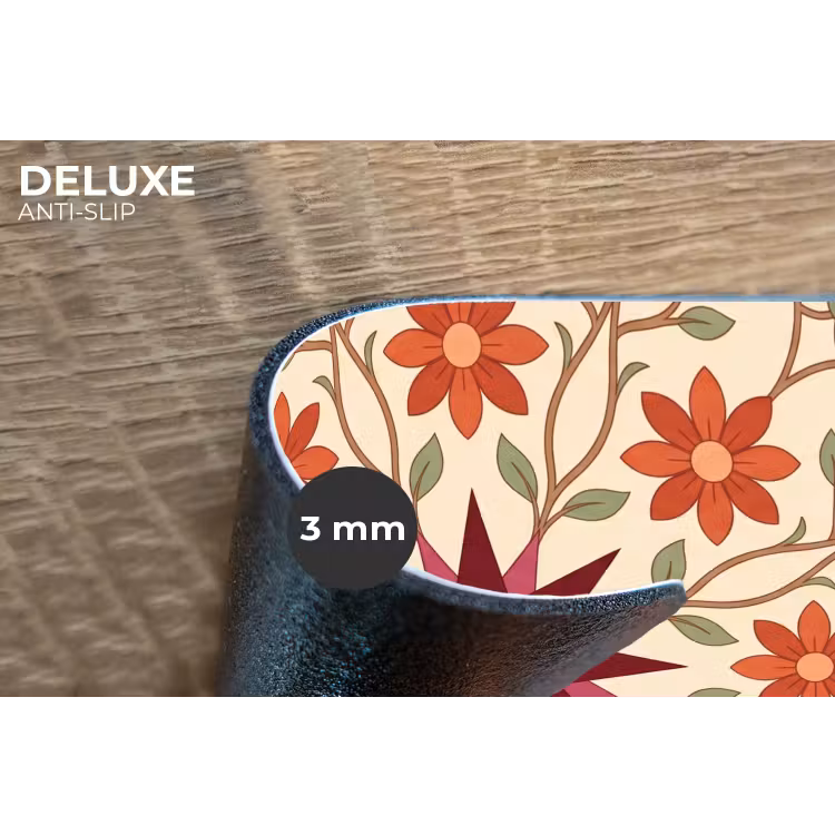 Placemat - 6 stuks - Bloemen - Mandala - Decoratief - Rood — 4