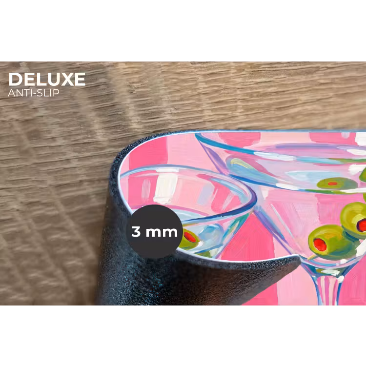 Placemat - 6 stuks - Cocktail - Olijven - Kunst - Modern - Roze — 4
