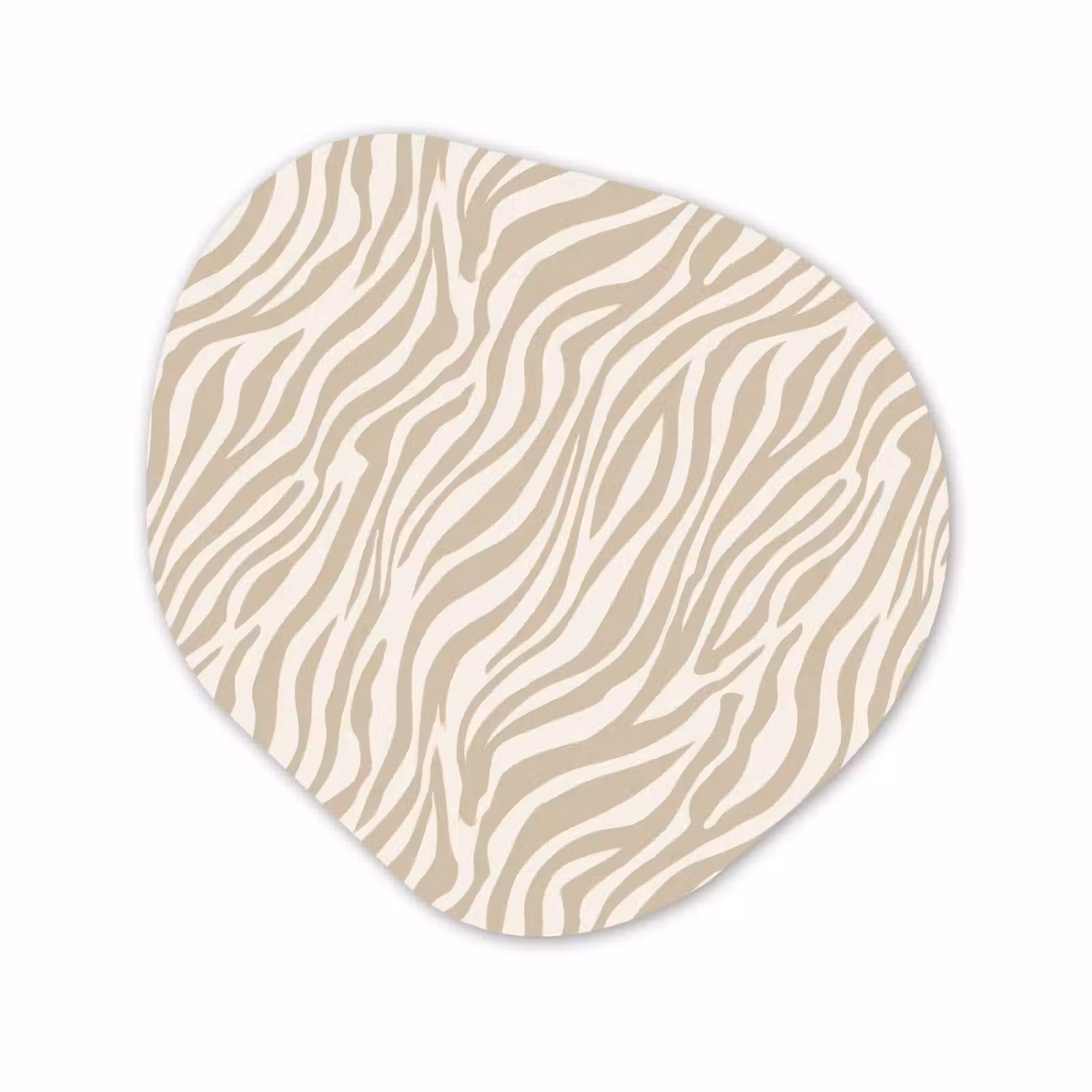 Organische vorm aluminium - Zebra - Patroon - Beige — 1