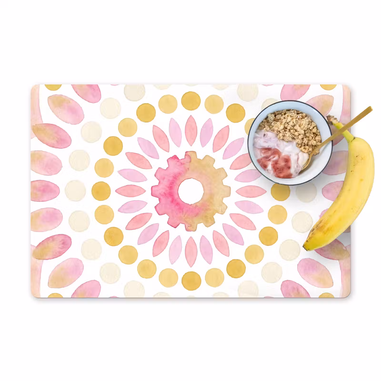 Placemat - 6 stuks - Abstract - Mandala - Kunst - Modern - Roze — 1