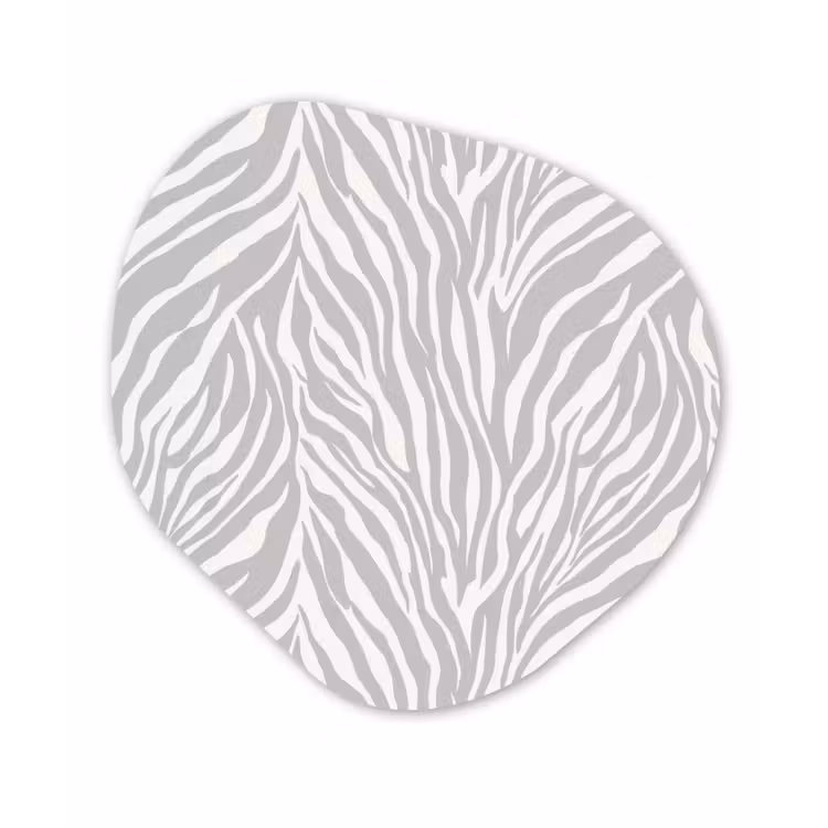 Organische vorm aluminium - Zebra - Motief - Grijs — 1