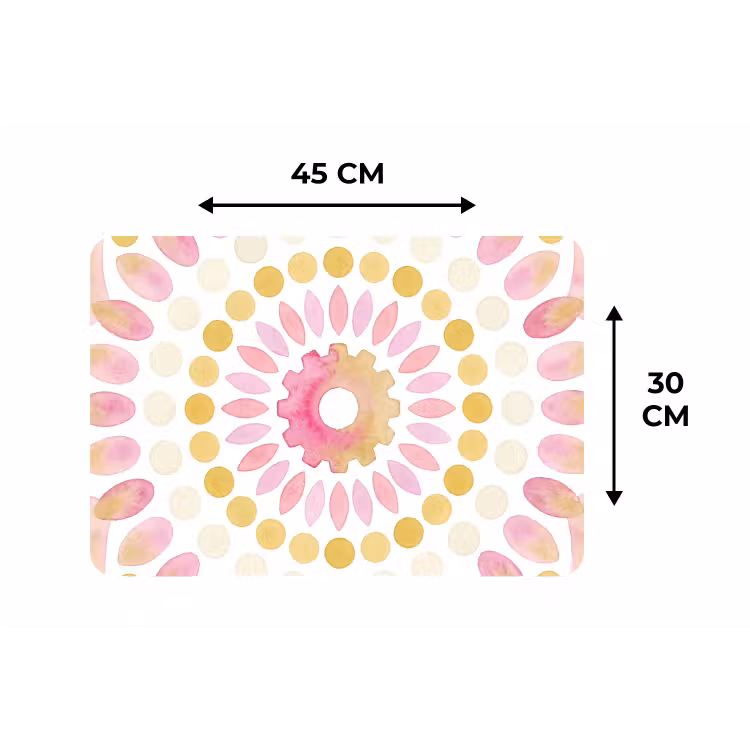 Placemat - 6 stuks - Abstract - Mandala - Kunst - Modern - Roze — 3