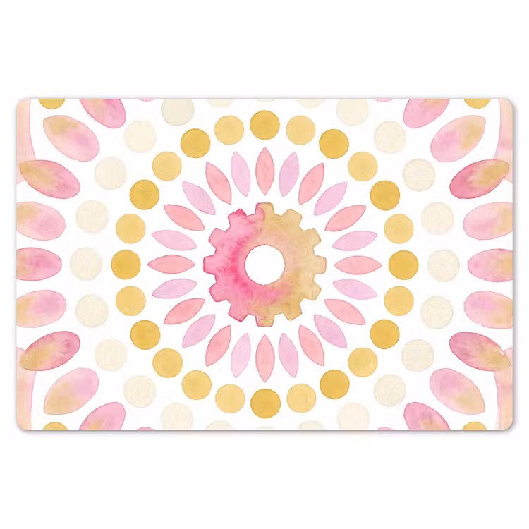 Placemat - 6 stuks - Abstract - Mandala - Kunst - Modern - Roze — 7