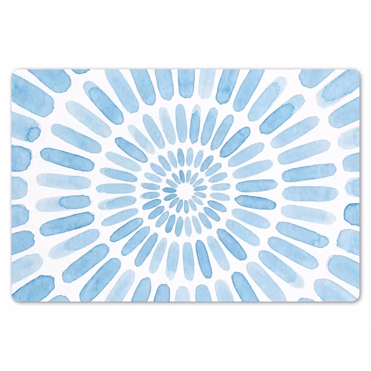 Placemat - 6 stuks - Abstract - Vormen - Kunst - Aquarel - Blauw — 7
