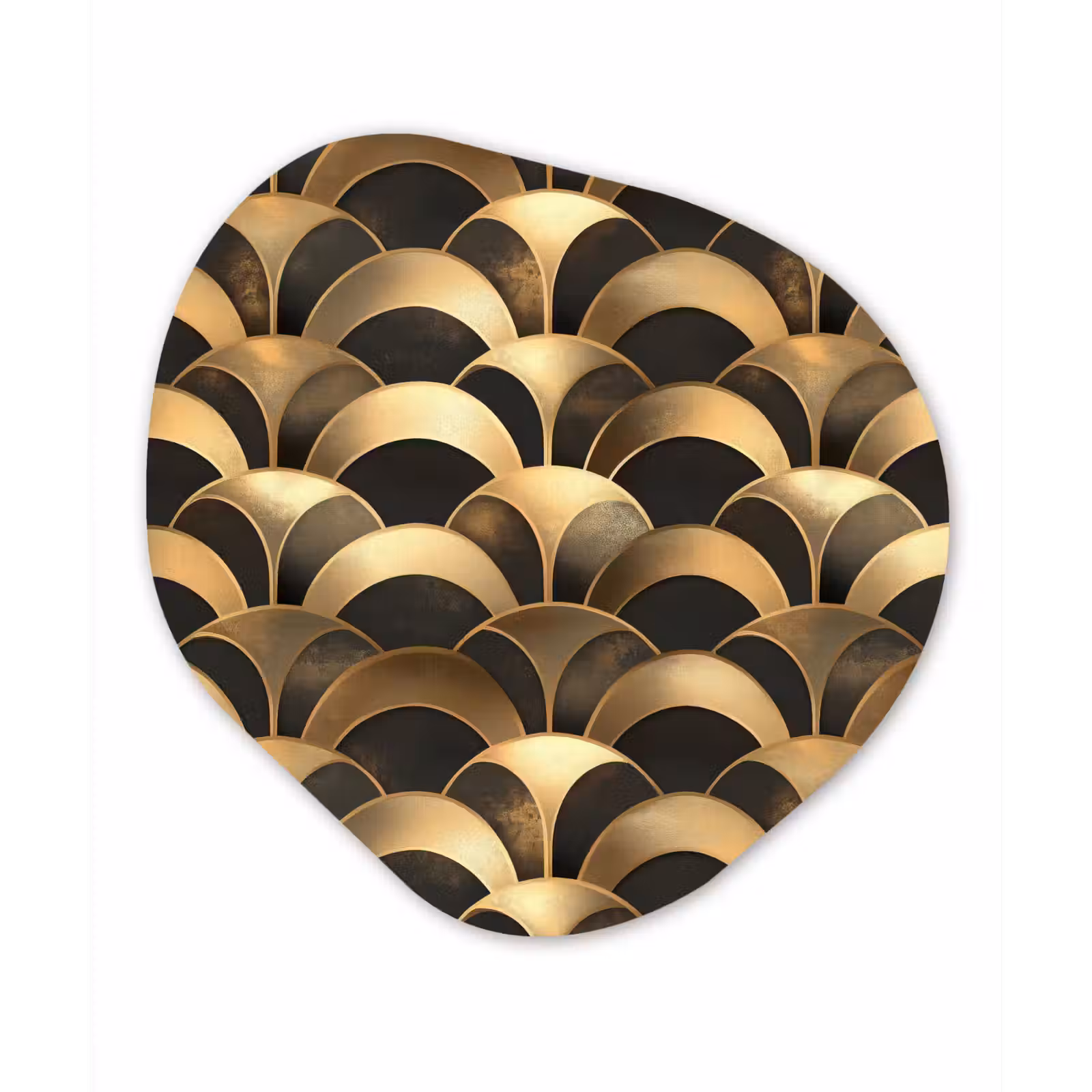 Organische vorm aluminium - Schubben - Structuur - Goud — 1