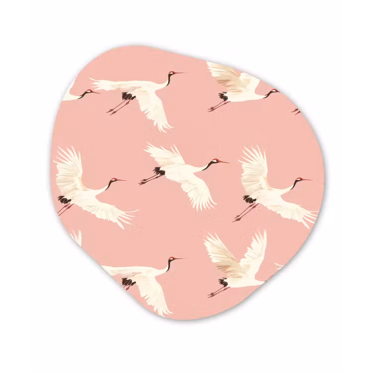 Organische vorm aluminium - Modern - Kraanvogels - Roze — 1