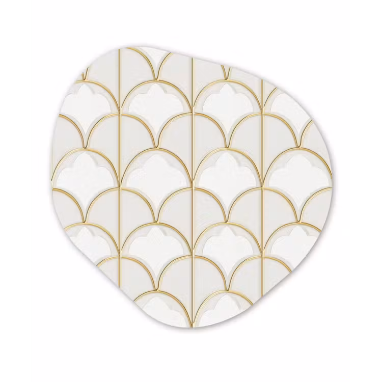 Organische vorm aluminium - Mozaïek - Bogen - Goud — 1