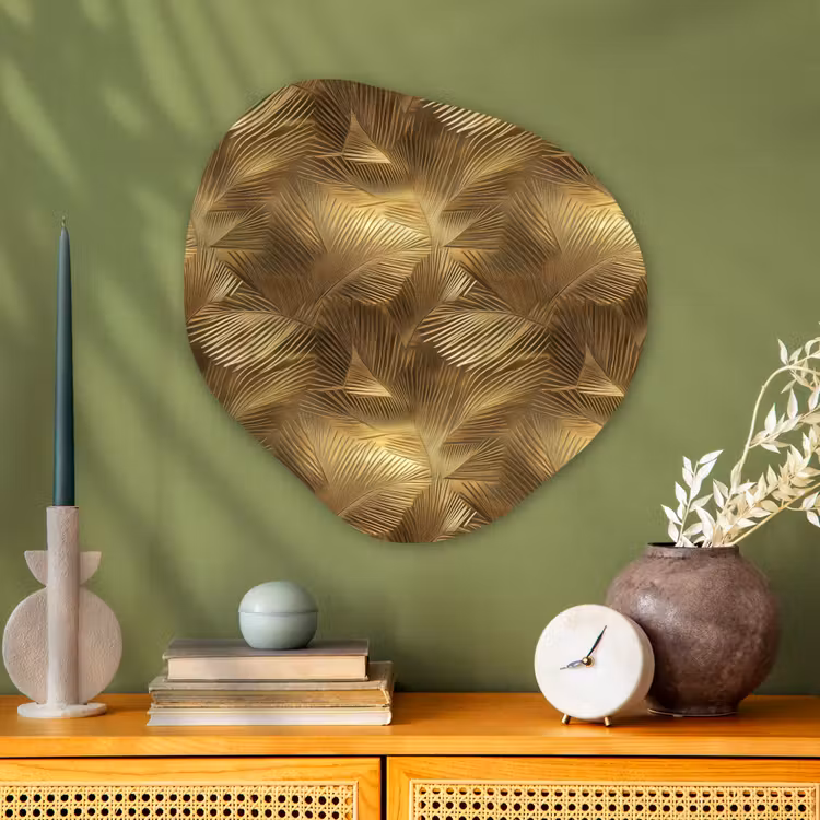 Organische vorm aluminium - Palm - Waaier - Goud — 2
