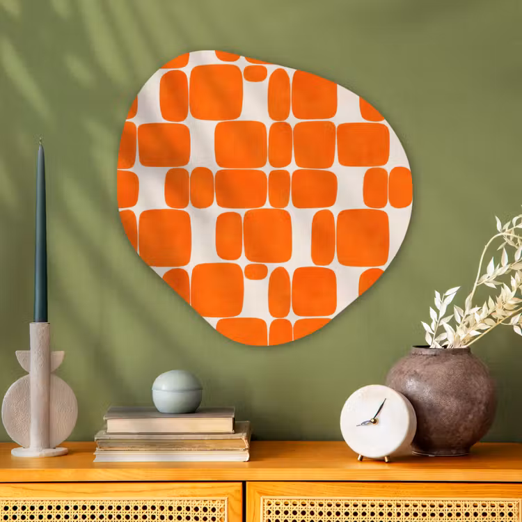 Organische vorm aluminium - Patroon - Retro - Oranje — 2