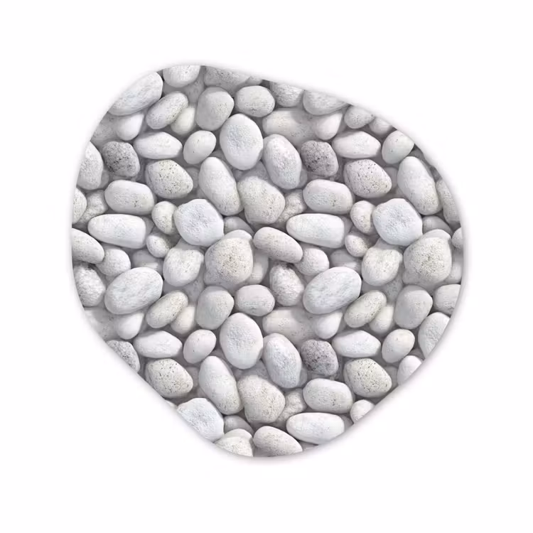 Organische vorm aluminium - Steentjes - Grijs - Ovaal — 1