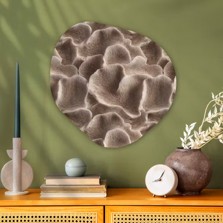Organische vorm aluminium - Waaiervorm - Beige - Vezel textuur — 2