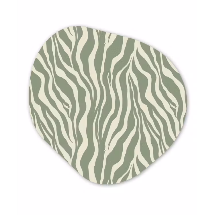 Organische vorm aluminium - Zebra - Motief - Groen — 1