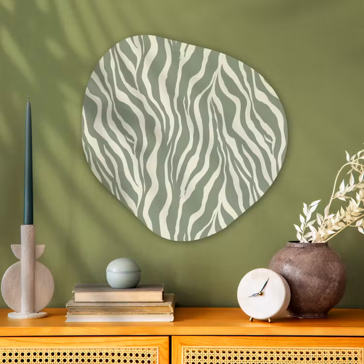 Organische vorm aluminium - Zebra - Motief - Groen — 2