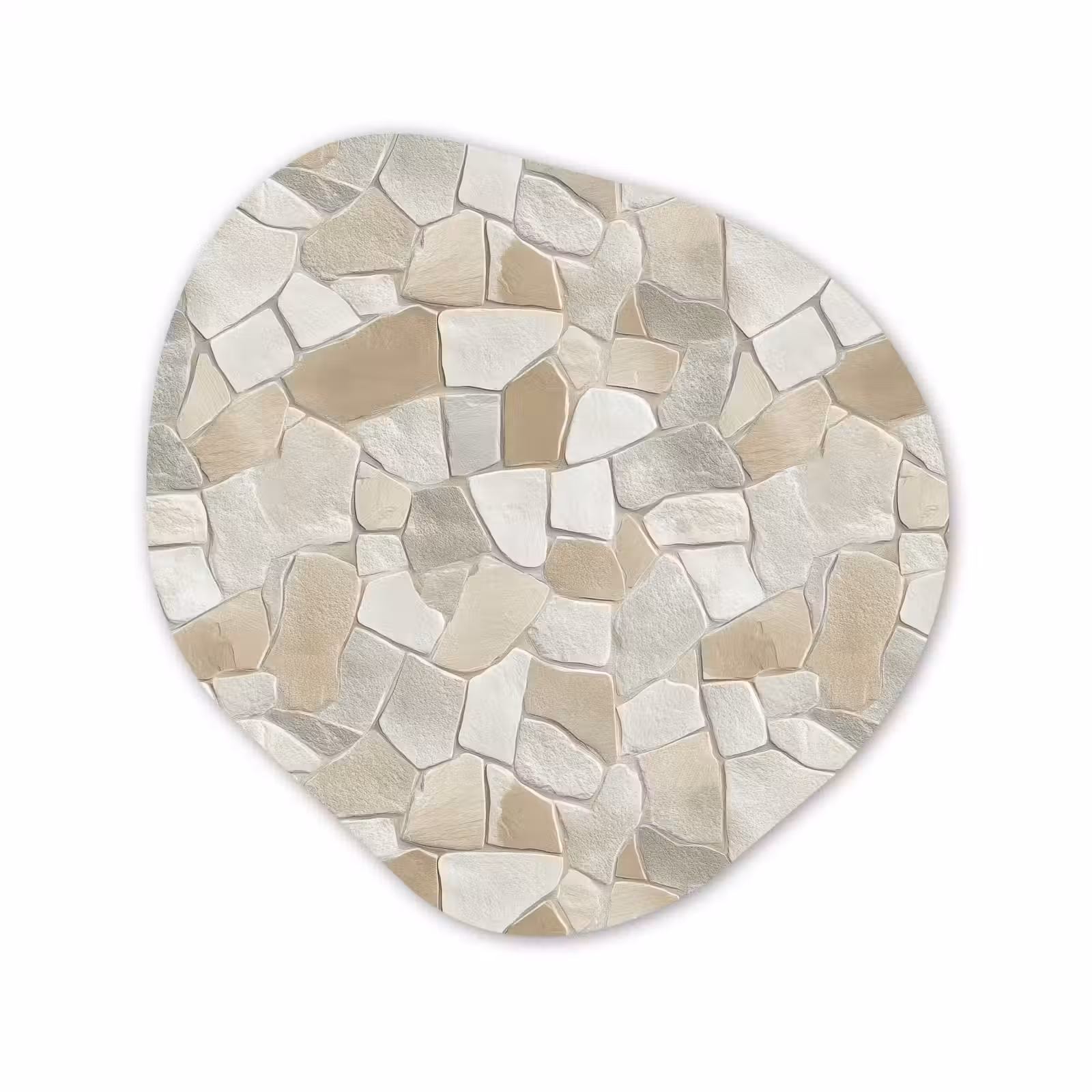 Organische vorm aluminium - Mozaïek - Stenen - Beige — 1
