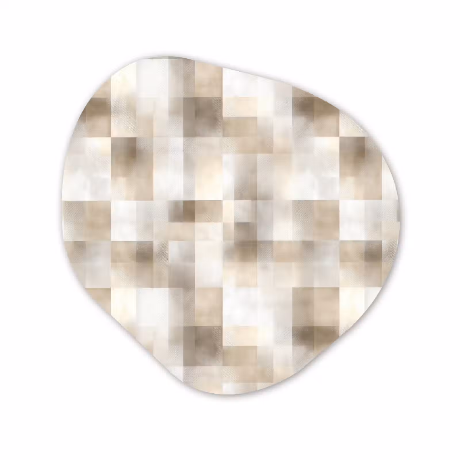 Organische vorm aluminium - Textuur - Linnen - Beige — 1