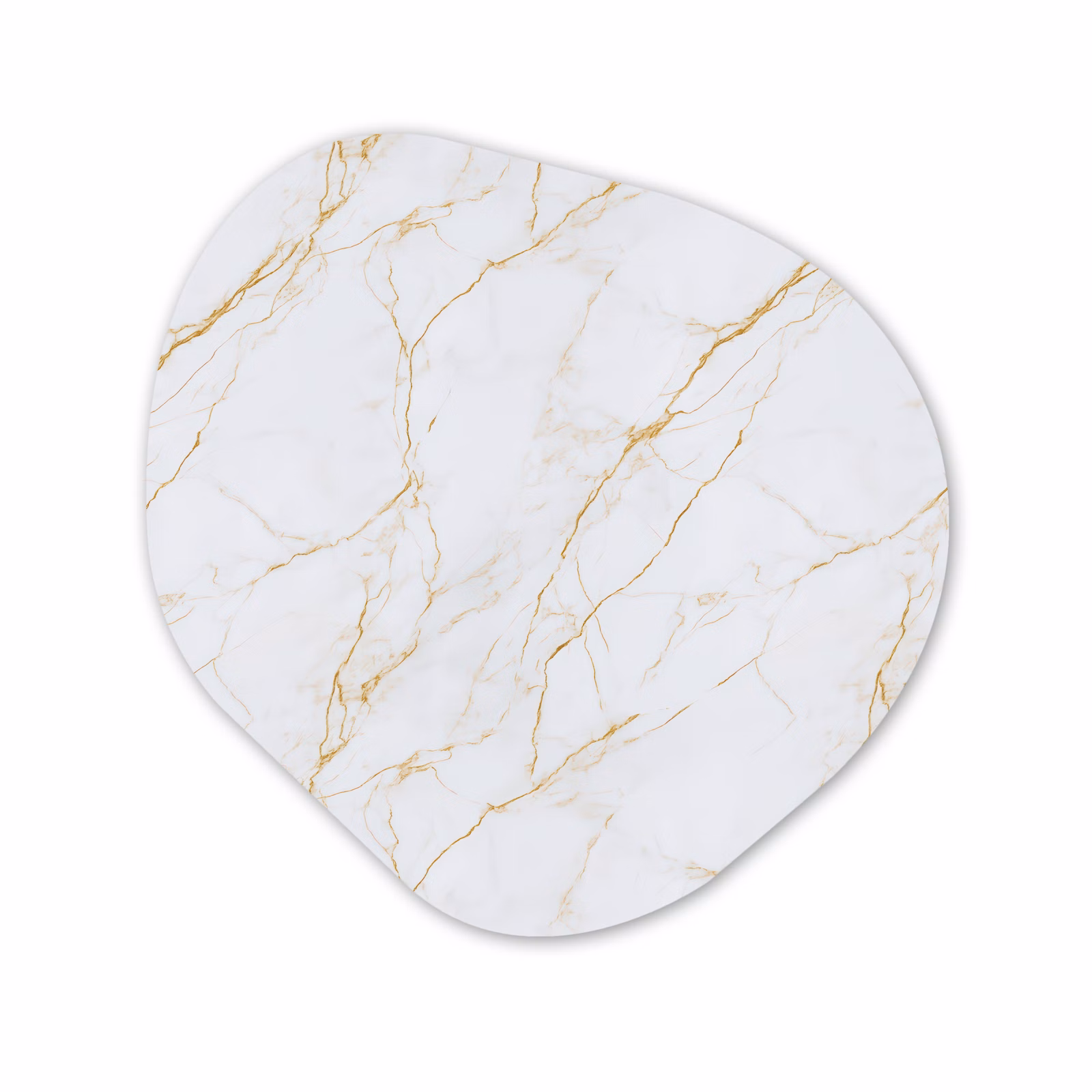 Organische vorm aluminium - Wit - Marmer - Goud - Luxueus — 1
