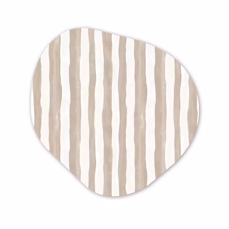 Organische vorm aluminium - Minimalistisch - Strepen - Beige — 1