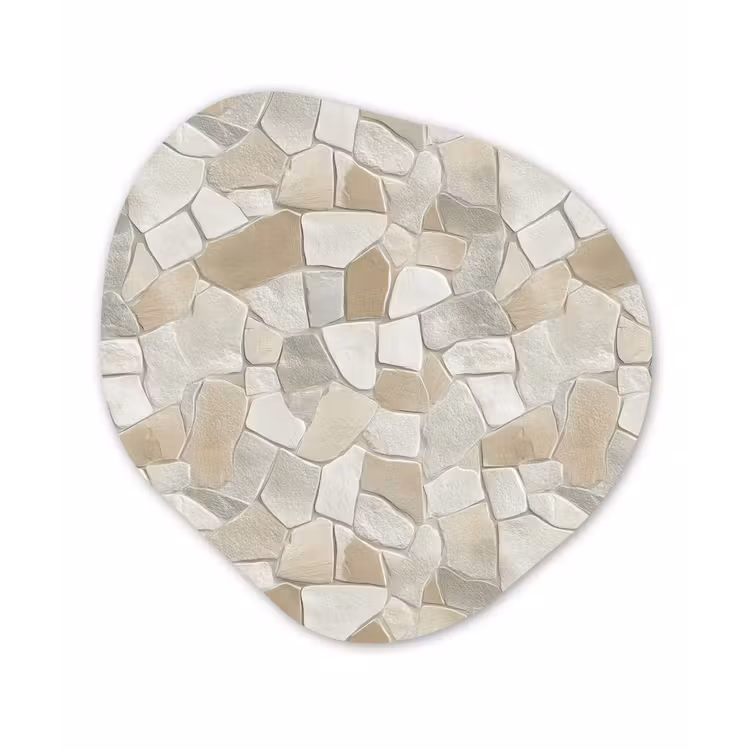 Organische vorm aluminium - Mozaïek - Stenen - Beige — 1
