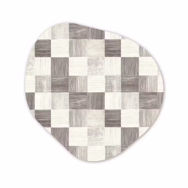 Organische vorm aluminium - Patroon - Dambord - Houtnerf — 1