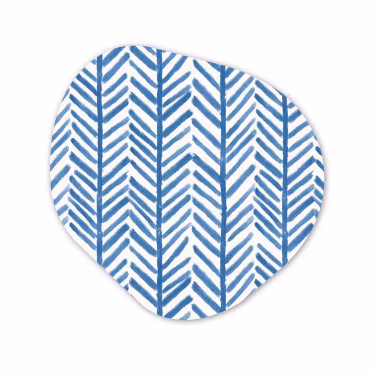 Organische vorm aluminium - Patroon - Streep - Blauw — 1