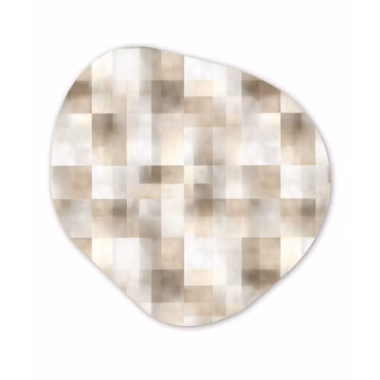 Organische vorm aluminium - Textuur - Linnen - Beige — 1