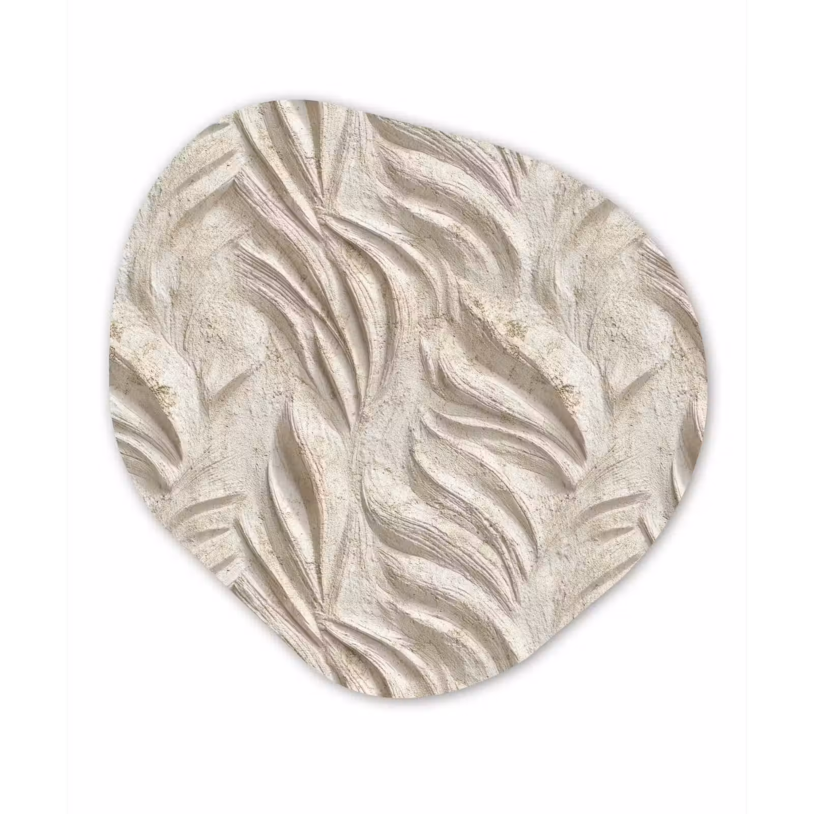 Organische vorm aluminium - Textuur - Reliëf - Beige — 1