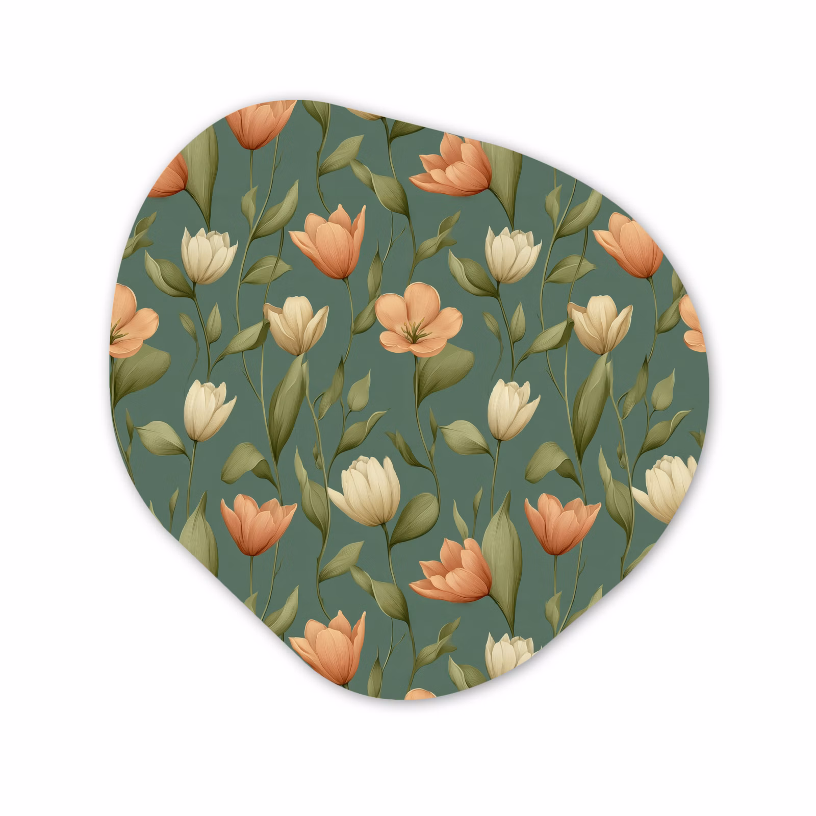 Organische vorm aluminium - Tulpen - Botanisch - Groen — 1