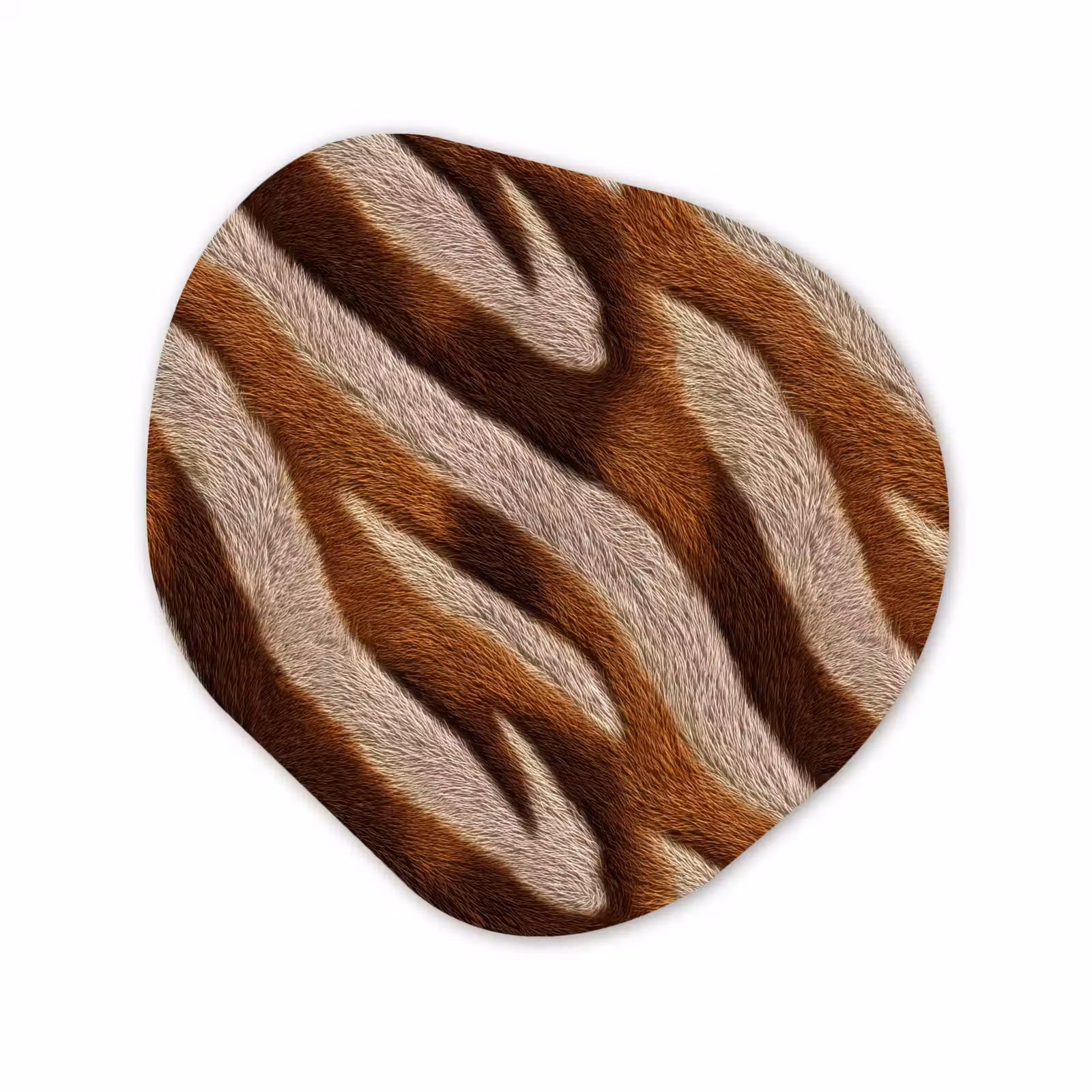 Organische vorm aluminium - Zebra - Bruin - Patroon — 1