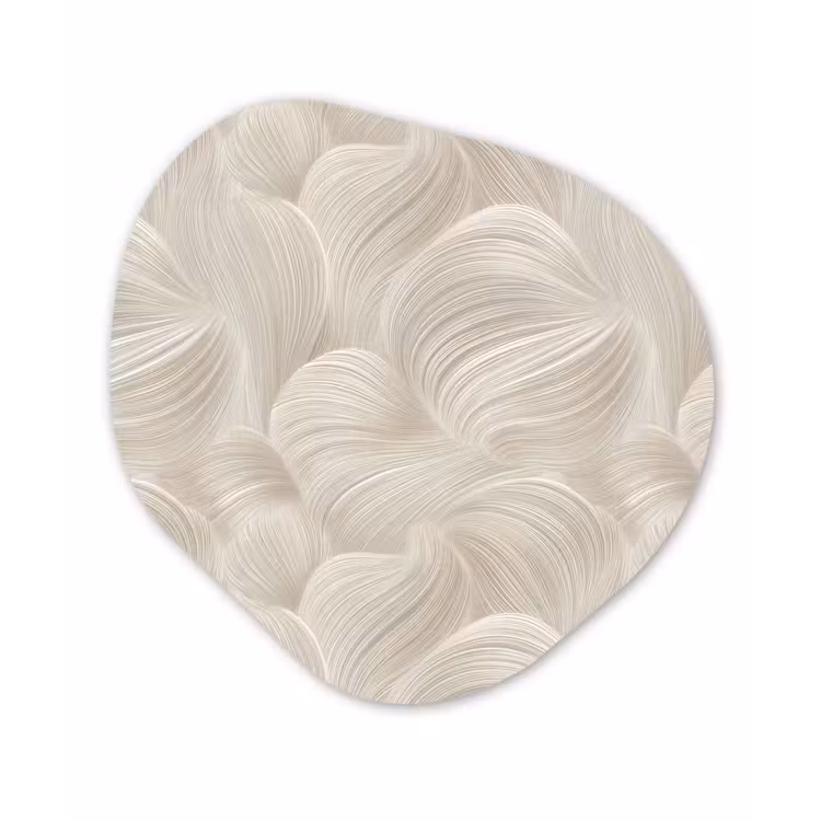 Organische vorm aluminium - Lijnen - Waaier - Beige — 1