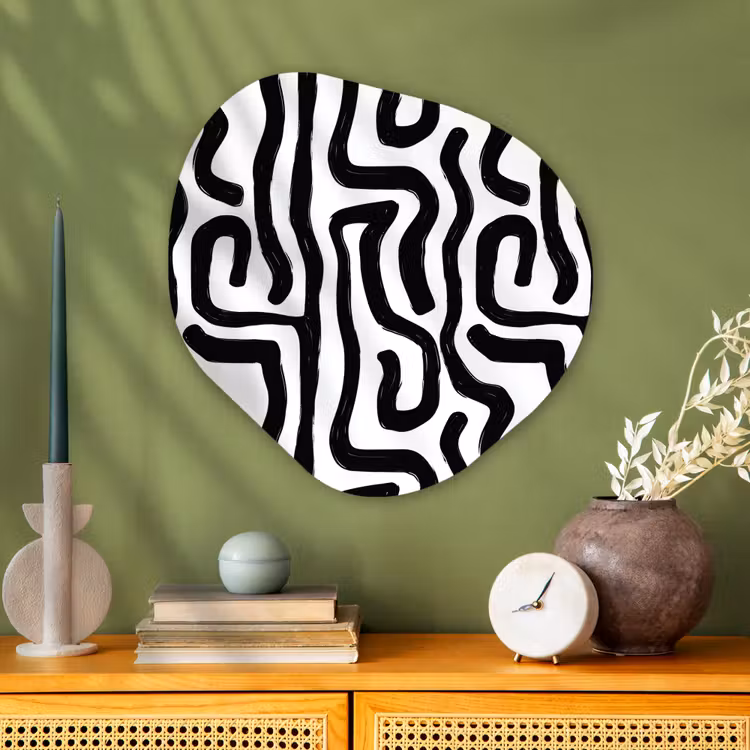 Organische vorm aluminium - Modern - Lijnen - Zwart — 2