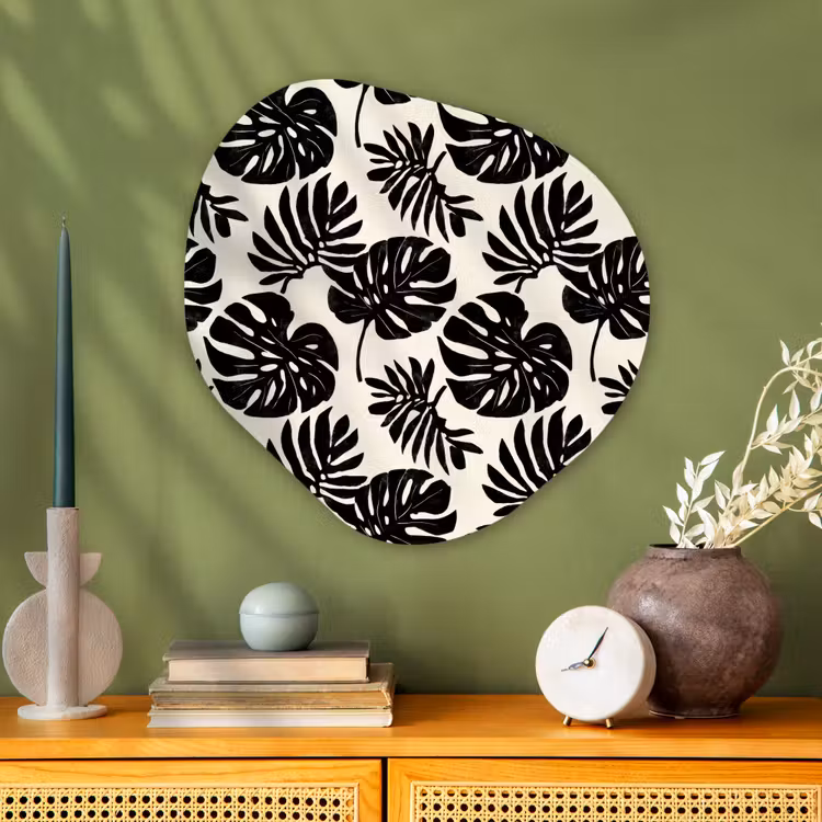 Organische vorm aluminium - Modern - Monstera - Zwart — 2