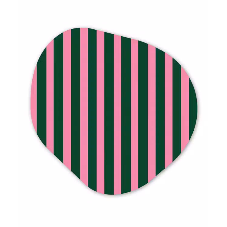 Organische vorm aluminium - Verticale strepen - Groen - Roze — 1