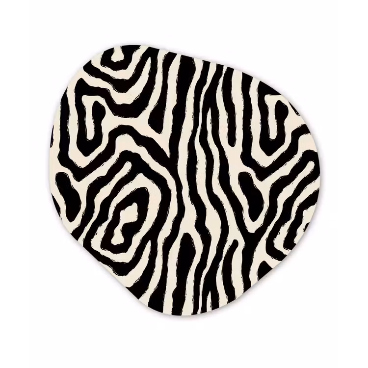 Organische vorm aluminium - Zebra - Zwart - Abstract — 1
