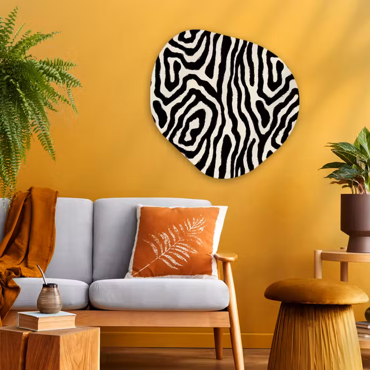 Organische vorm aluminium - Zebra - Zwart - Abstract — 3